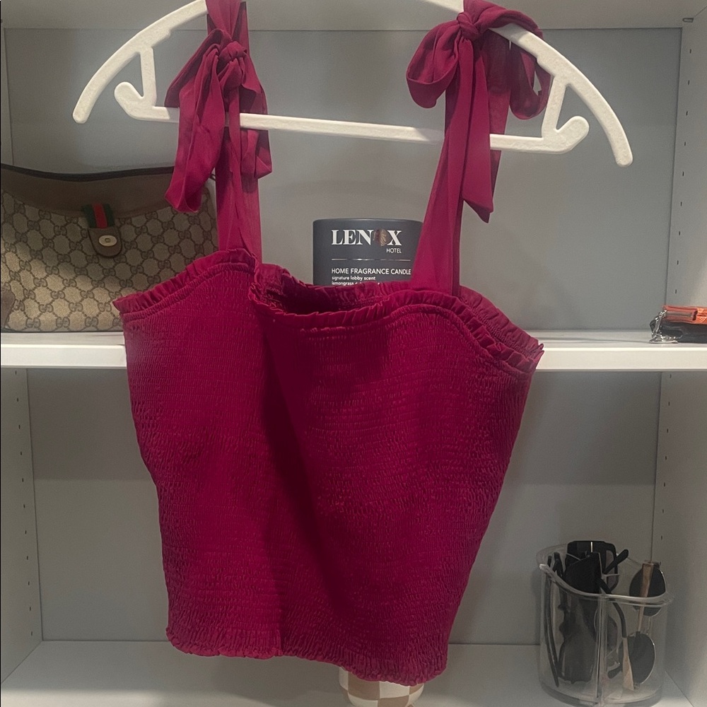 Bar III Deep Red Knit Tank Top